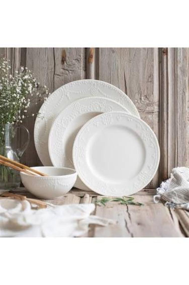 Chichi Home White Pearl 6 Kişilik 24 Parça Porselen Yemek Seti