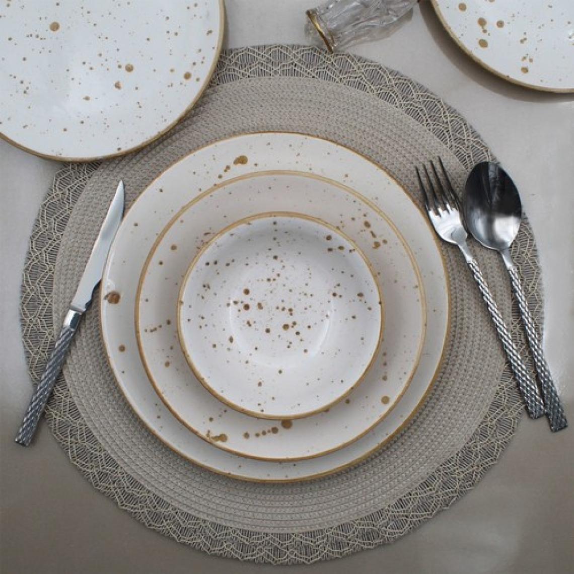 Arna Porselen Arna 24 Parça 6 Kişilik Yemek Takımı Cappuccino