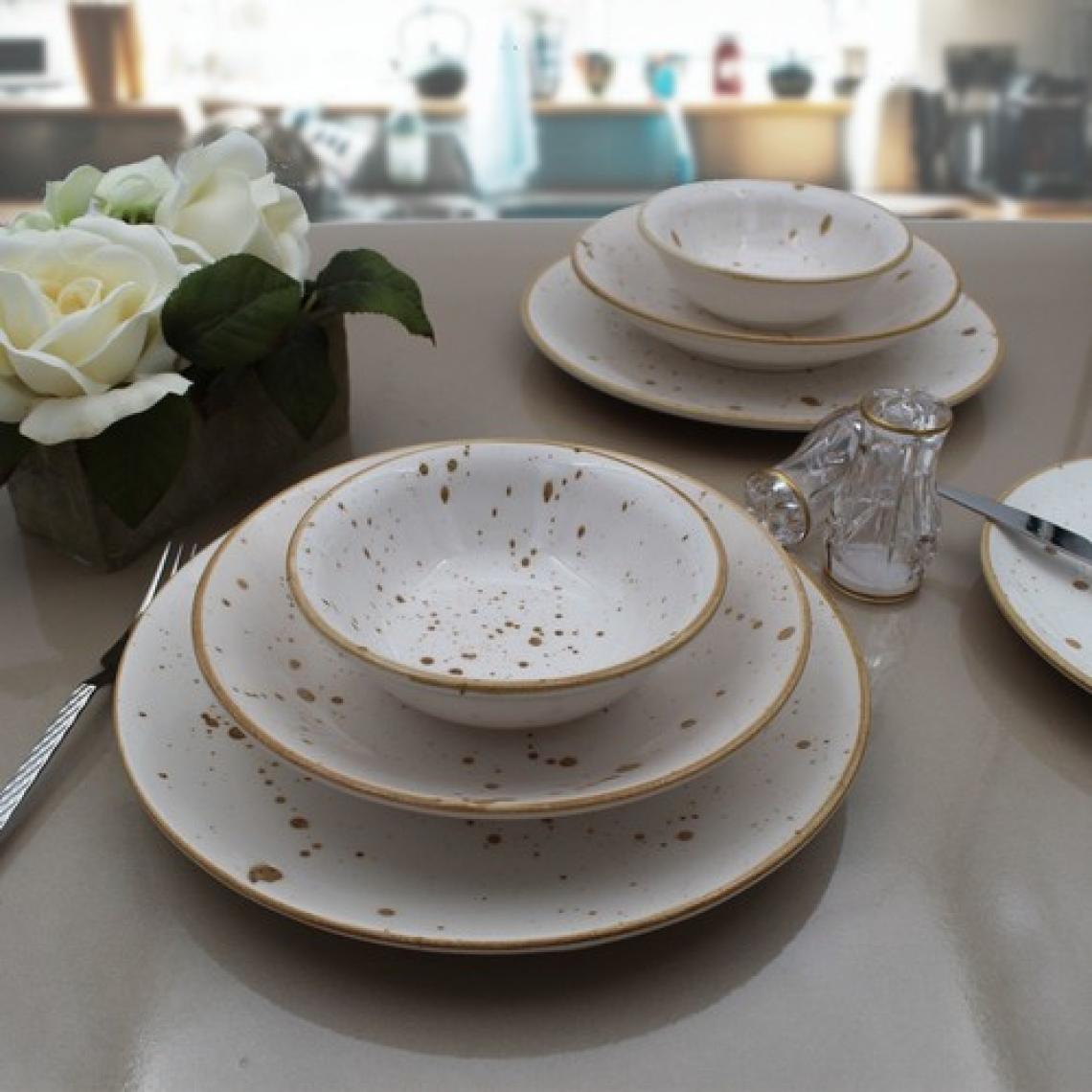 Arna Porselen Arna 24 Parça 6 Kişilik Yemek Takımı Cappuccino