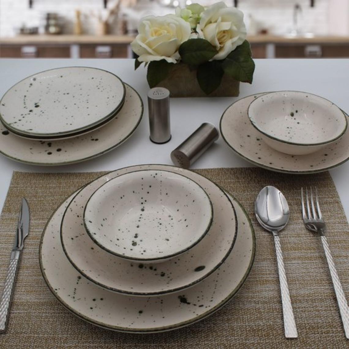 Arna Porselen Arna 16 Parça 4 Kişilik Yemek Takımı Çağla