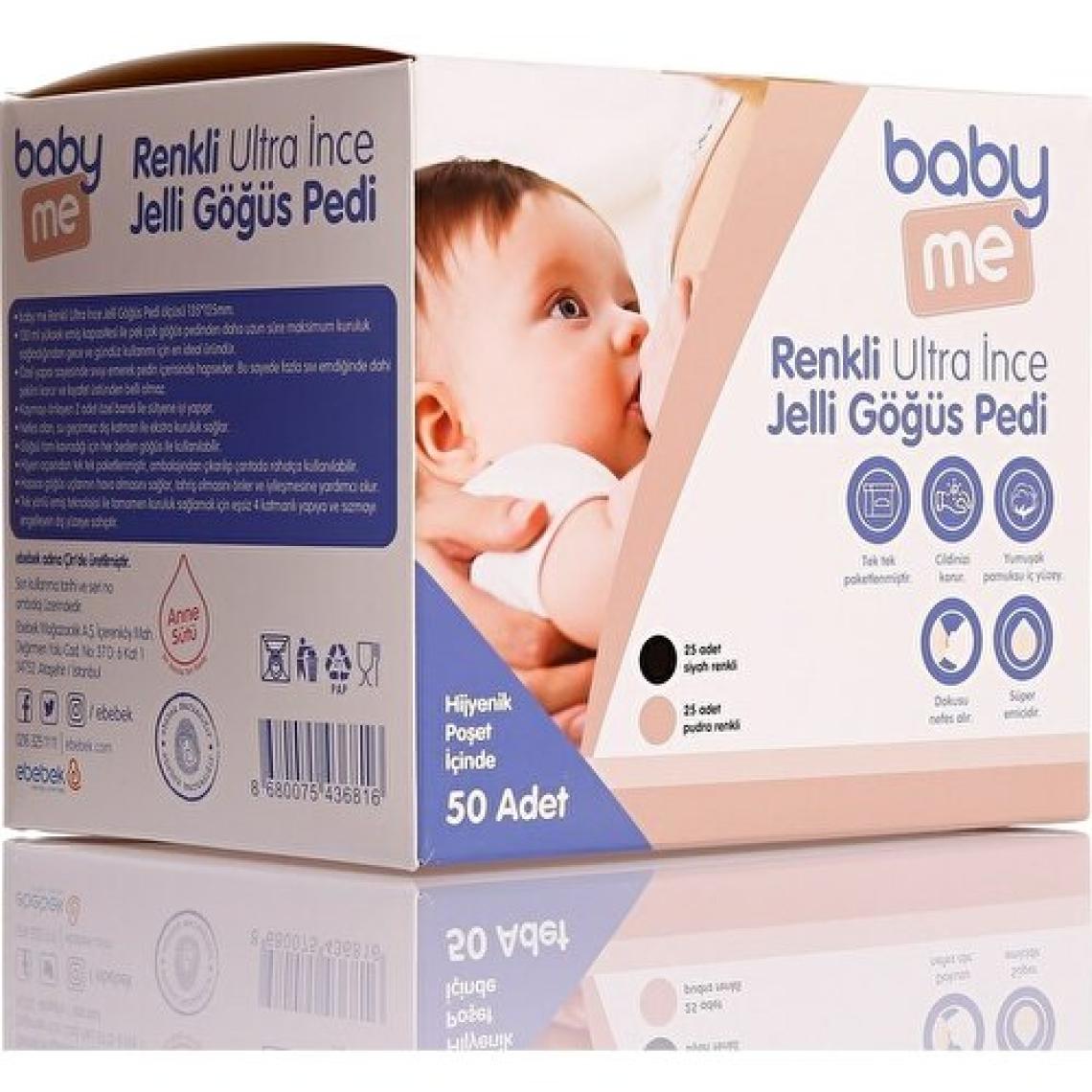 Baby Me Renkli Ultra Ince Jelli Göğüs Pedi 50'Li