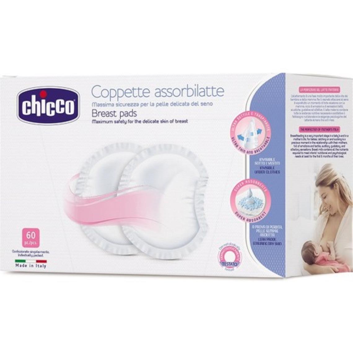 Chicco Süper Emici Yumuşak Pamuklu Göğüs Pedi - 60 Adet Mikro Kapsüllü Hızlı Sıvı Emme Özelliği