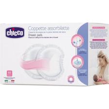 Chicco Süper Emici Yumuşak Pamuklu Göğüs Pedi - 60 Adet Mikro Kapsüllü Hızlı Sıvı Emme Özelliği