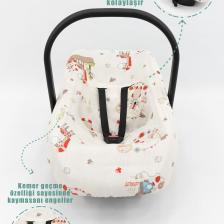 mordesign Ortopedik Puset Minderi, Örtü, Çarşaf ve Bebek Pikesi, 4' Lü Seyahat Set, Animal Serisi