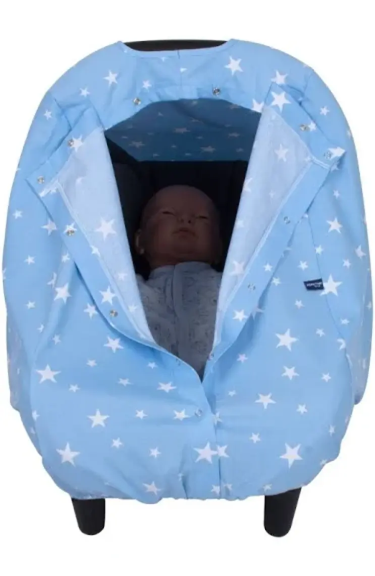 Sevi Bebe Anakucağı Örtüsü - Mavi Yıldızlı
