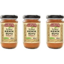 Gurvita Ilikli Kemik Suyu Sebzeli 320 ml 3'lü