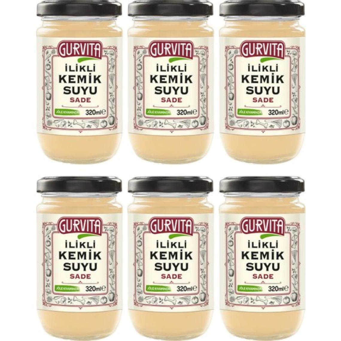 Gurvita Ilikli Kemik Suyu Sade 320 ml 6' Lı
