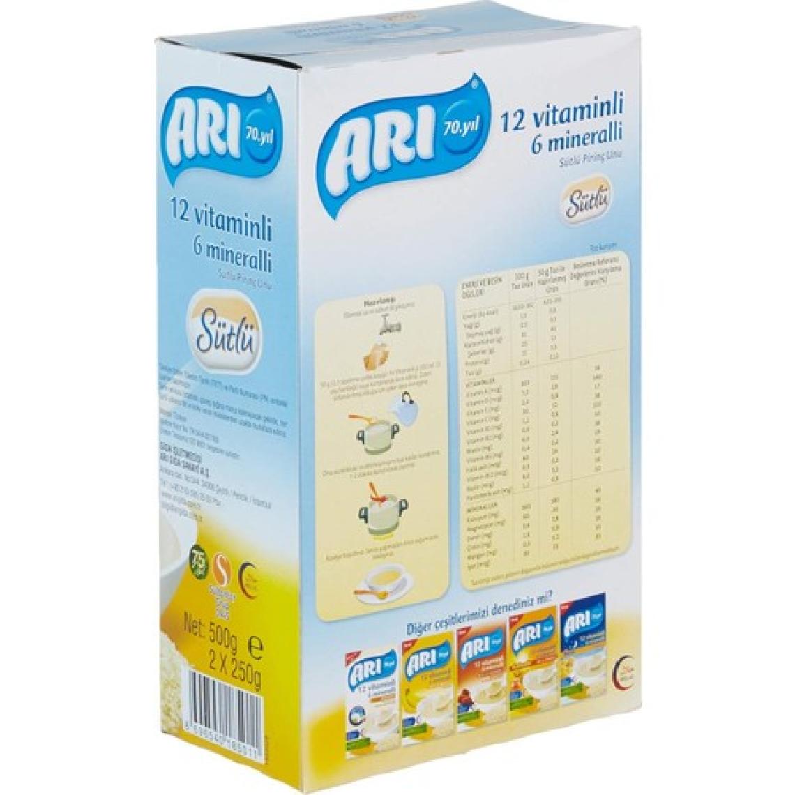 Arı Mama Sütlü Pirinç Unu Bebek Maması 500 gr – 12 Vitamin ve 6 Mineral ile Zenginleştirilmiş Besleyici Formül