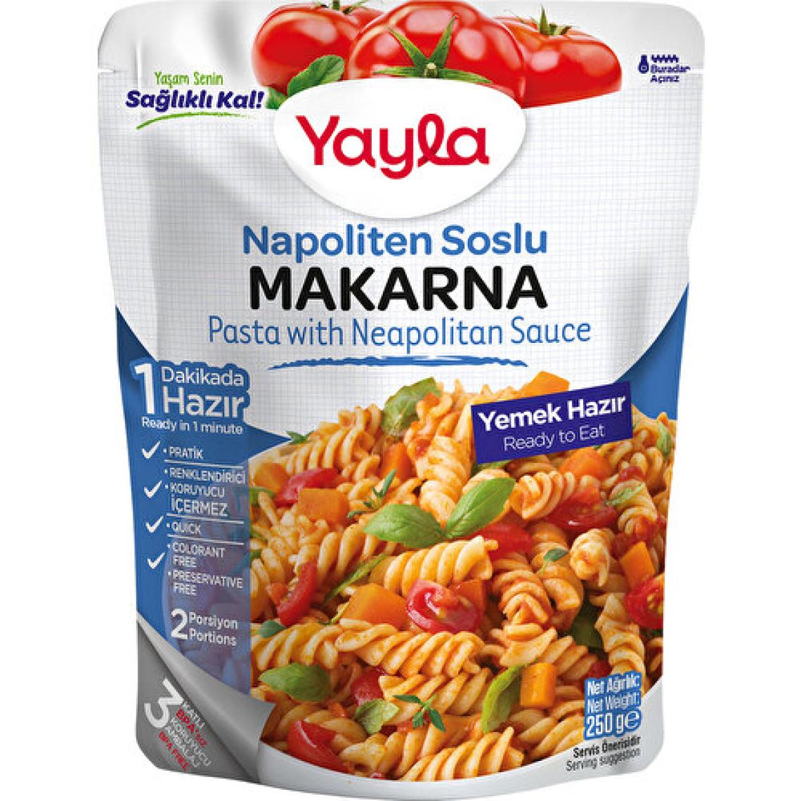 Yayla Napoliten Soslu Makarna 250 gr