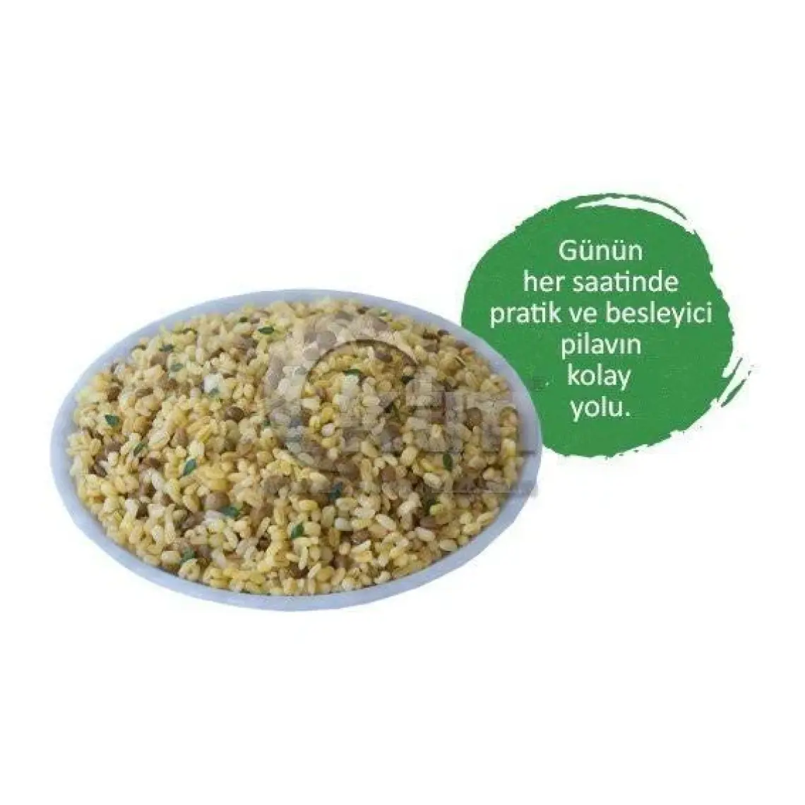 Yayla Yemek Hazır Yeşil Mercimekli Bulgur Pilavı 250 gr