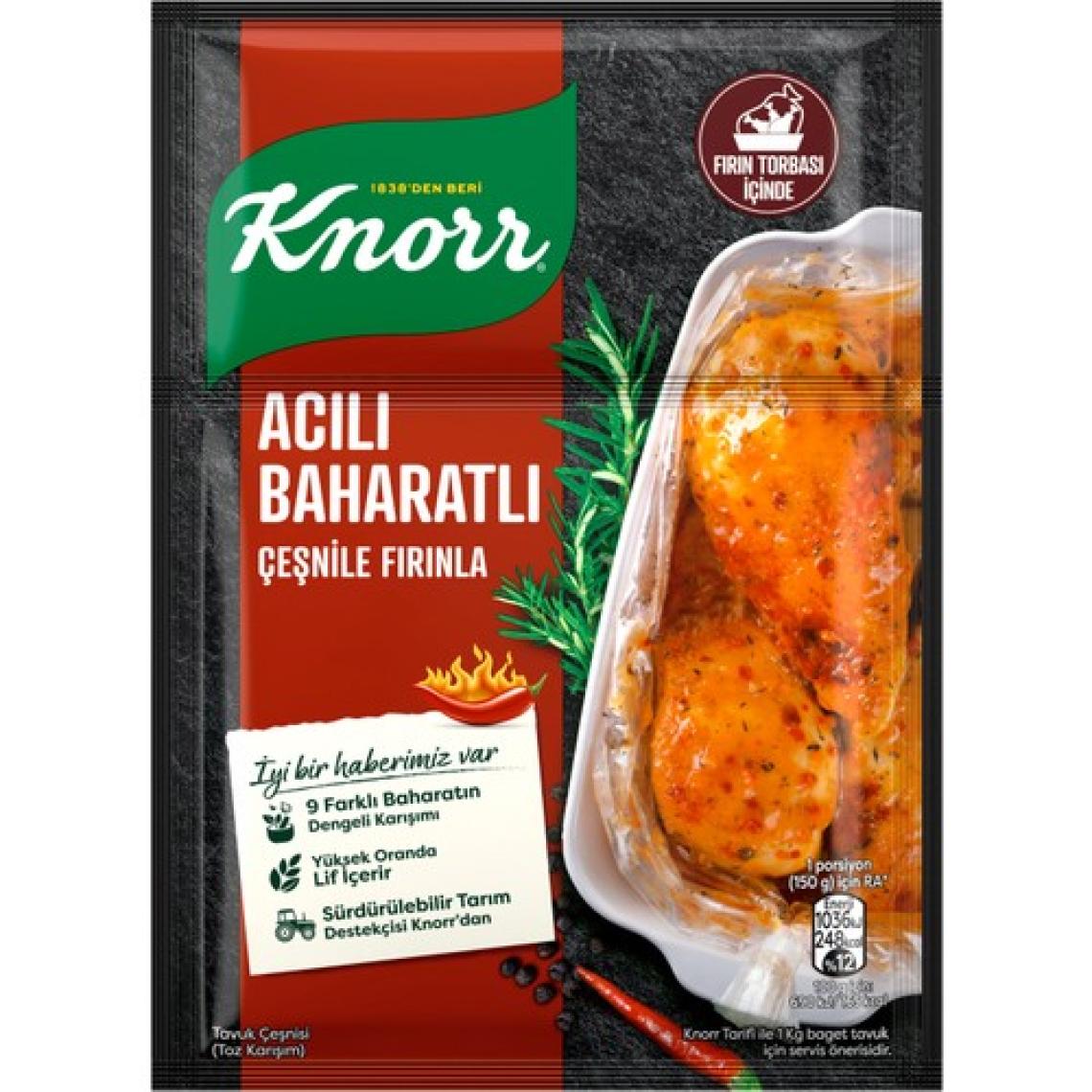 Knorr Çeşni Acılı Baharatlı Çeşnile Fırınla 31 g