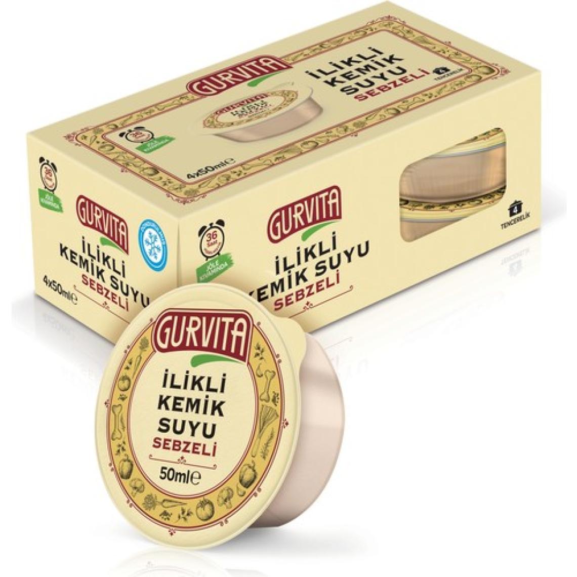 Gurvita Ilikli Kemik Suyu Sebzeli 50 ml 32 Adet