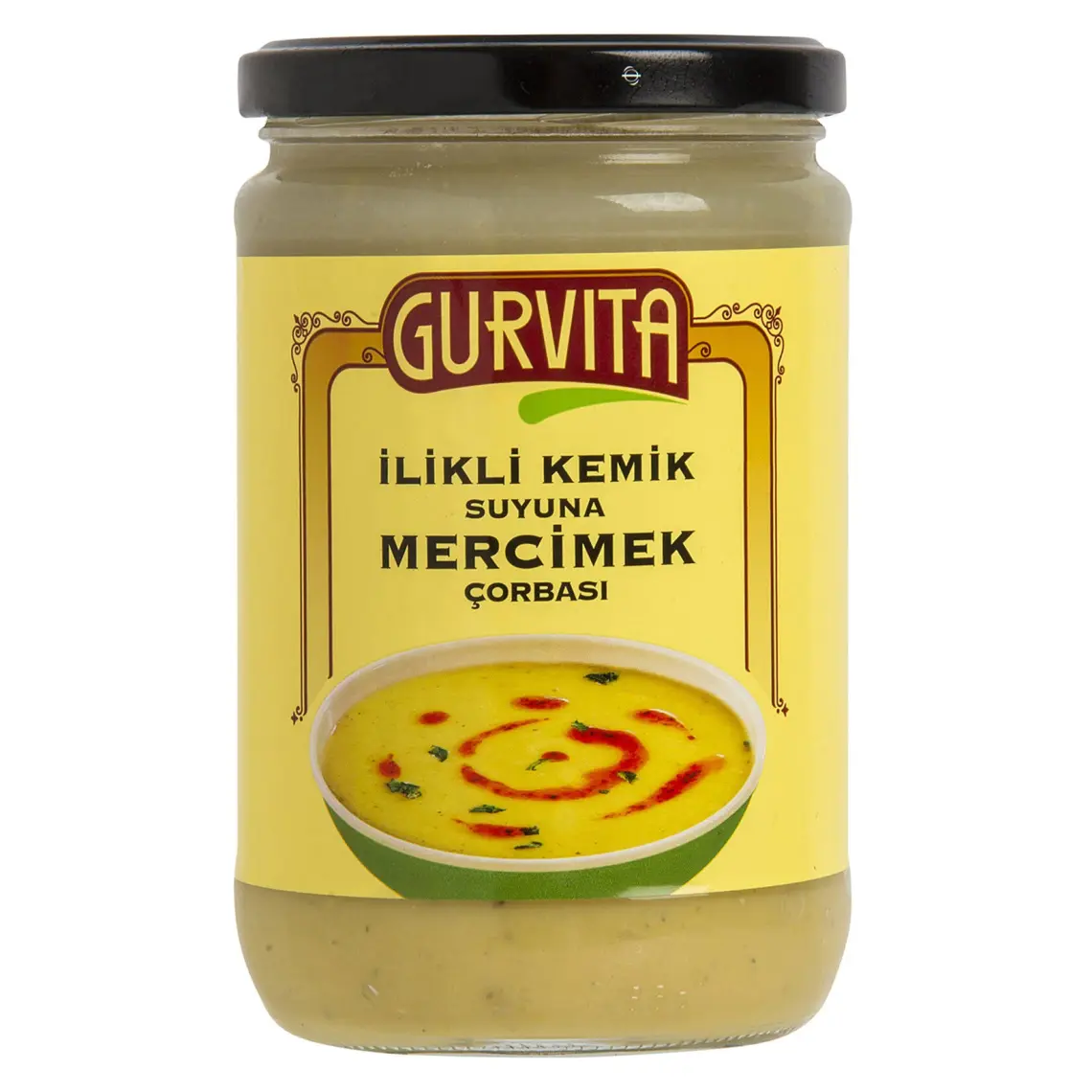 Gurvita Ilikli Kemik Suyuna Mercimek Çorbası 660 ml