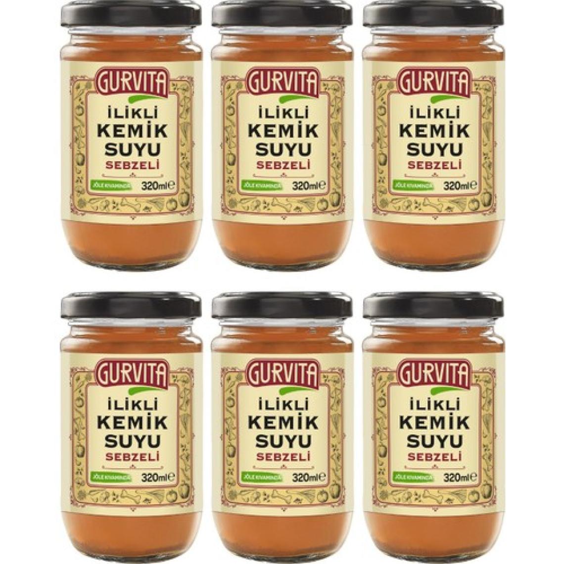 Gurvita Ilikli Kemik Suyu Sebzeli 320 ml 6' Lı