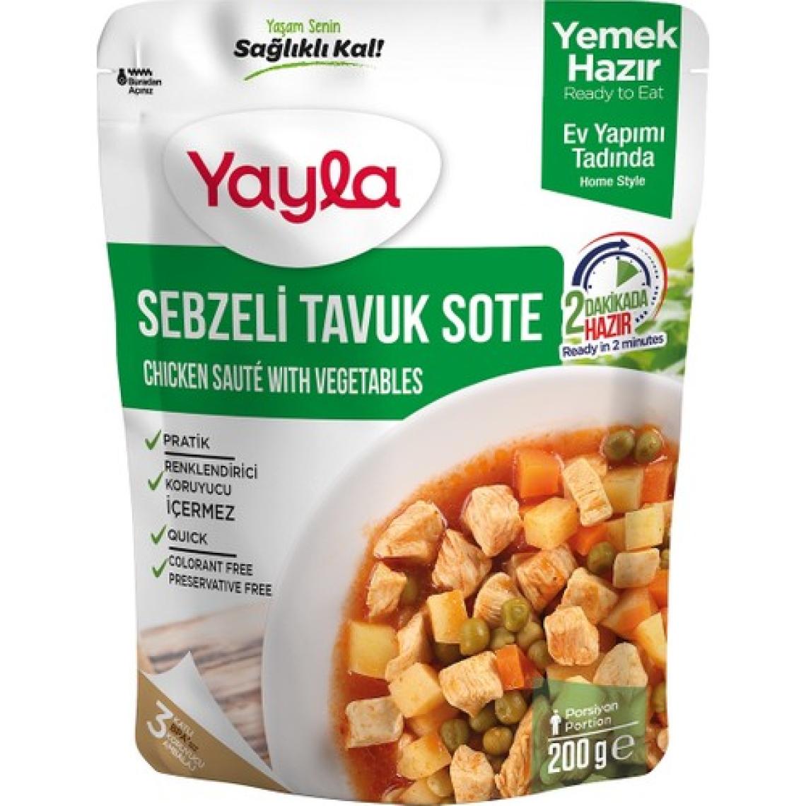 Yayla Yemek Hazır Sebzeli Tavuk Sote 200 gr