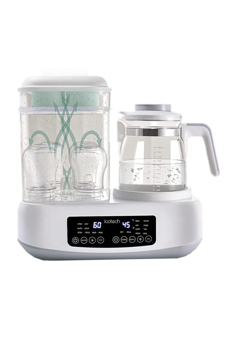Icotech BD90 Multi Fonksiyonel 5 I 1 Arada Buharlı Biberon Sterilizatörü, Kurutucu,su Mama Isıtıcı, Pişirici