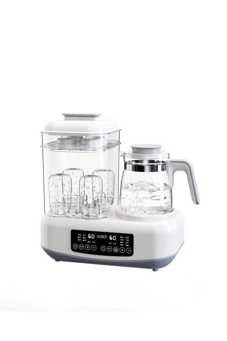 Icotech BD90 Multi Fonksiyonel 5 I 1 Arada Buharlı Biberon Sterilizatörü, Kurutucu,su Mama Isıtıcı, Pişirici