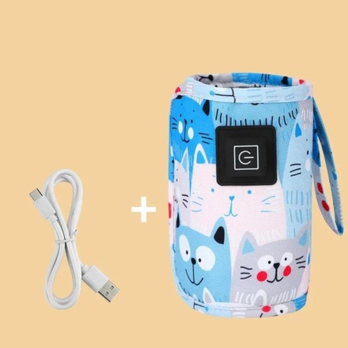 Zigver USB Süt Su Isıtıcı Seyahat Arabası Yalıtımlı Çanta Bebek Biberon Isıtıcı Yenidoğan Bebek Taşınabilir Şişe Besleme Isıtıcıları Mavi