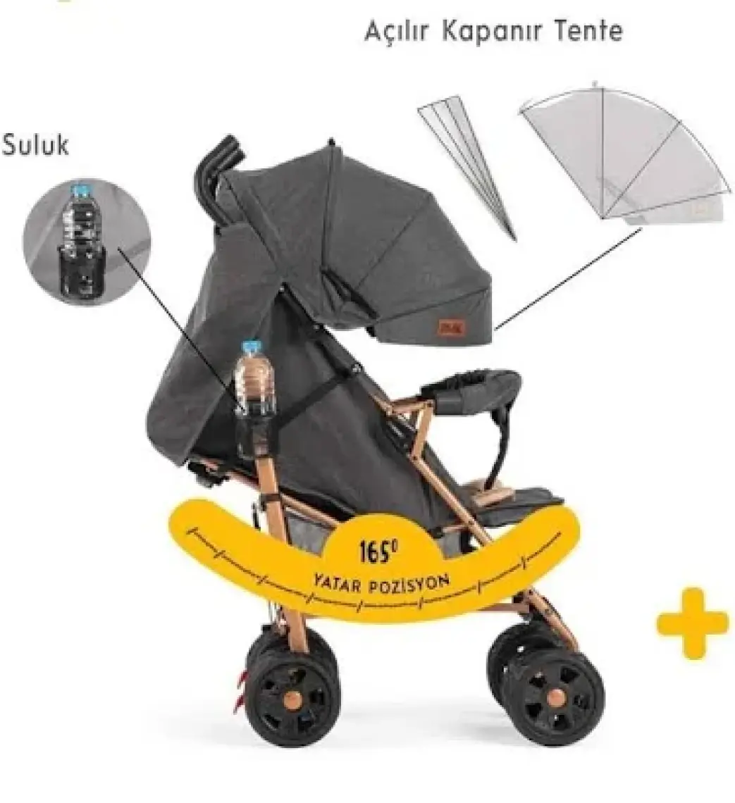 Rival Rv111 Sweet Hafif Tam Yatar Baston Bebek Arabası - Baston Puset