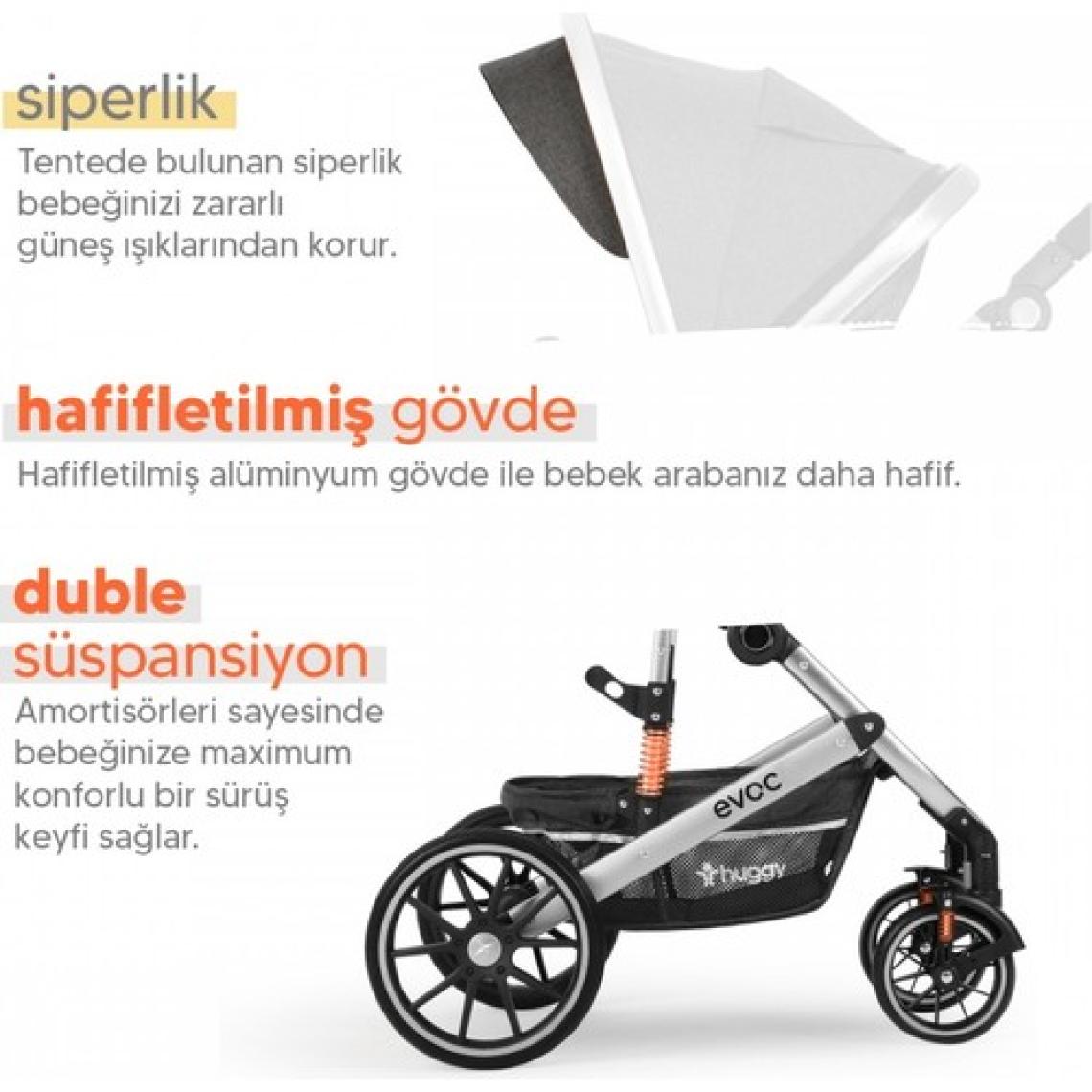 Huggy Evoc 5 In 1 Travel Bebek Arabası