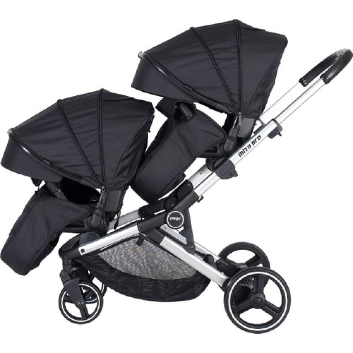 Prego 2071 Ibiza Pro İkiz Travel Sistem Bebek Arabası Siyah