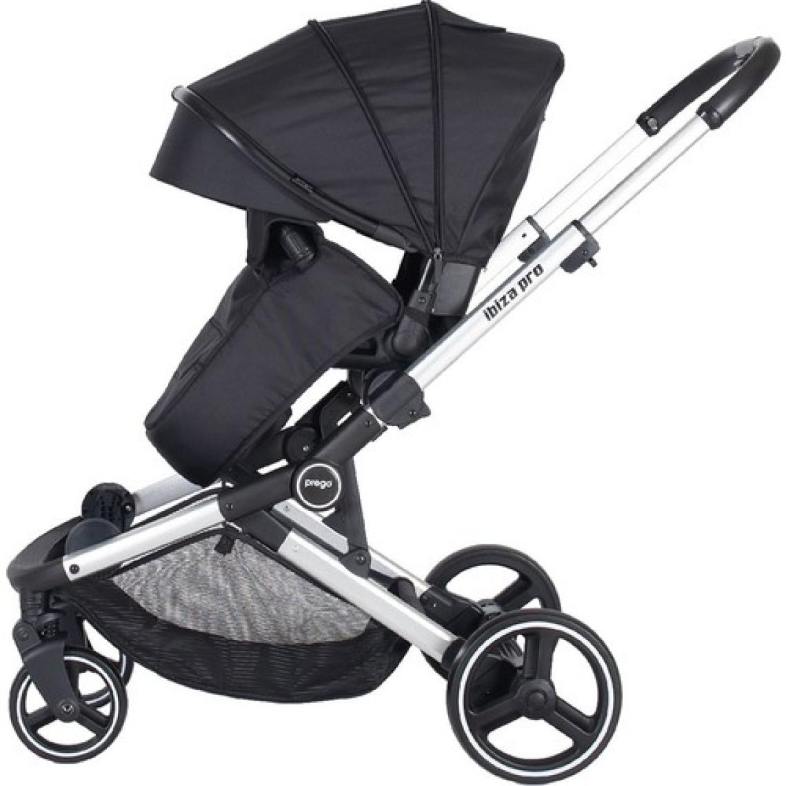 Prego 2071 Ibiza Pro İkiz Travel Sistem Bebek Arabası Siyah