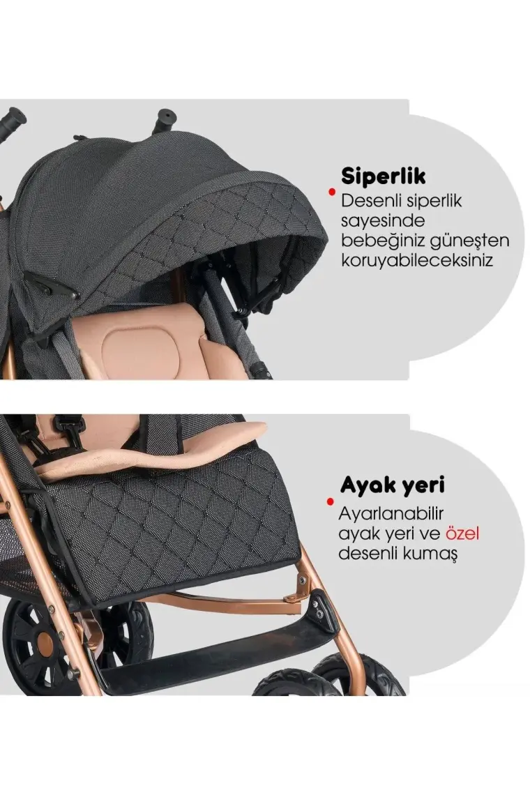Baby Home 104 Quid Tam Yatarlı Baston Bebek Arabası