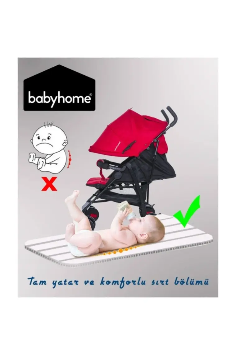 Baby Home 104 Quid Tam Yatarlı Baston Bebek Arabası