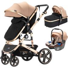Yoyko Ultimate Travel Sistem Bebek Arabası 3 İn 1 Coffee Rose