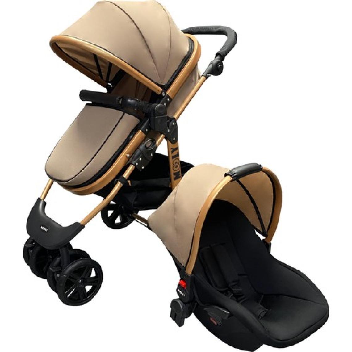Mooly SC-2401 Travel Sistem Bebek Arabası - Gold Kahve