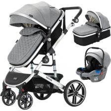 Yoyko Ultimate Travel Sistem Bebek Arabası 3 İn 1 Gri Silver