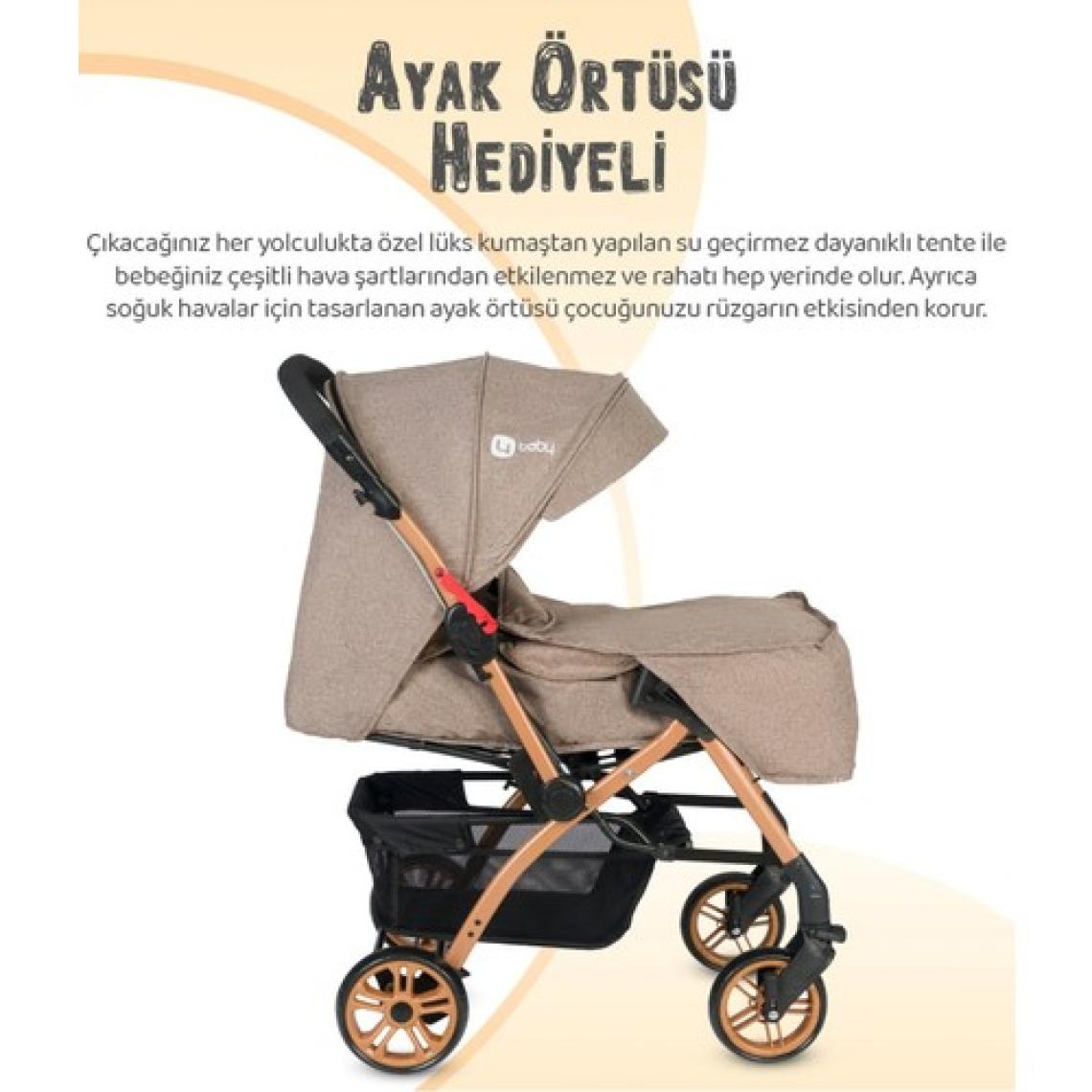 4 Baby Travel Sistem Çift Yönlü Bebek Arabası Ayak Örtülü + Yağmurluk Ilk Adım Bebe