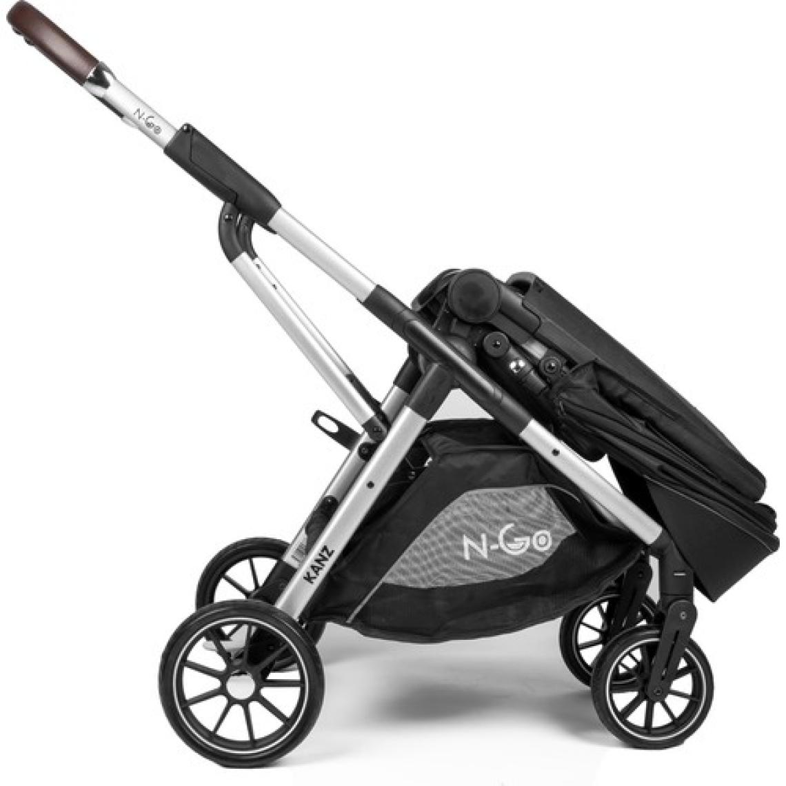 Kanz N-Go Tek Elle Katlanabilen Çift Yönlü Seyahat Travel Sistem Bebek Arabası Siyah