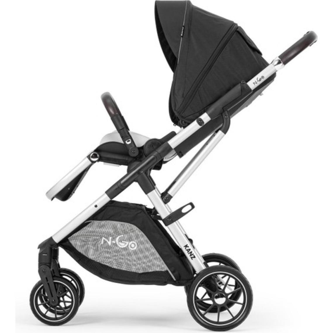 Kanz N-Go Tek Elle Katlanabilen Çift Yönlü Seyahat Travel Sistem Bebek Arabası Siyah