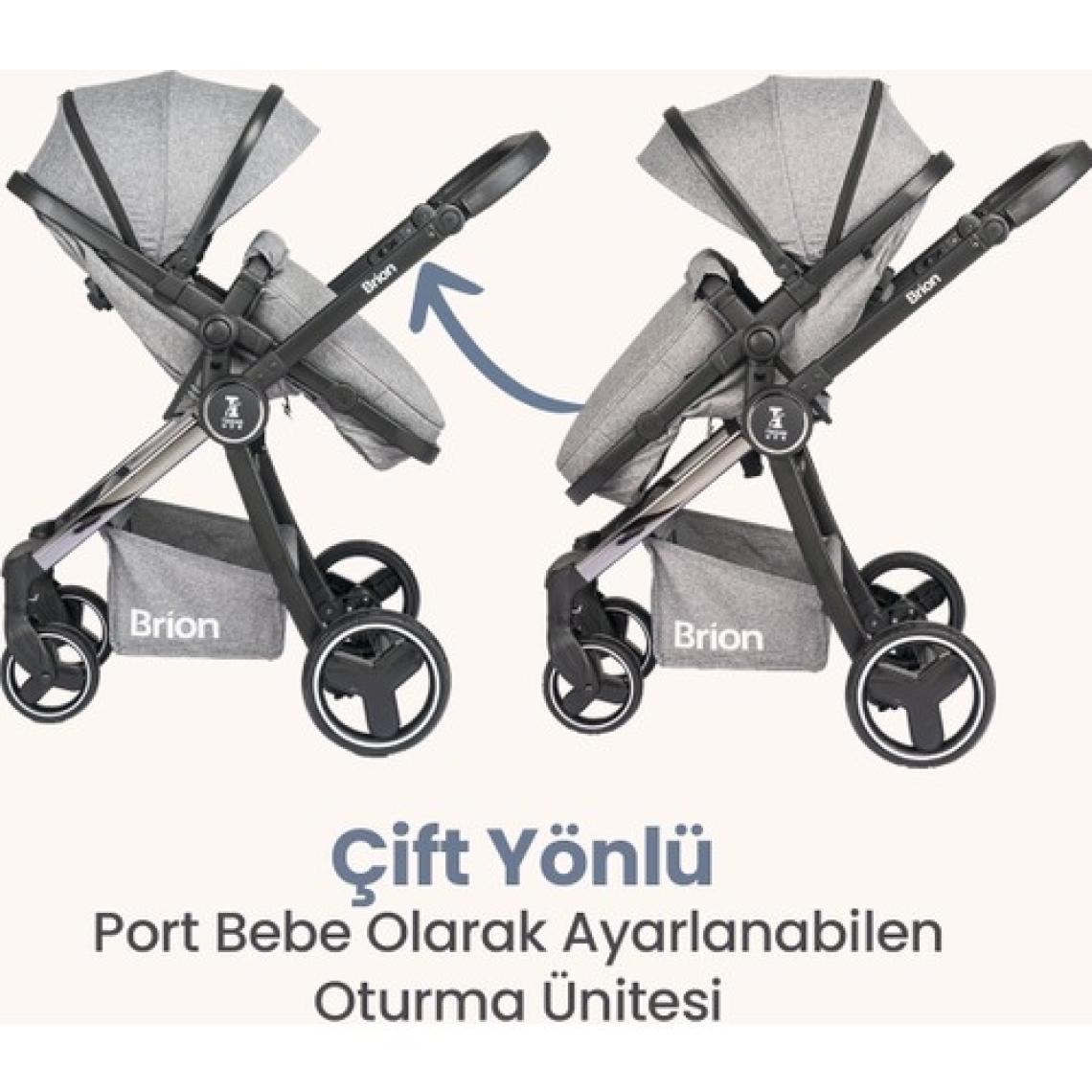 Brion Trendone Travel Sistem Bebek Arabası Siyah