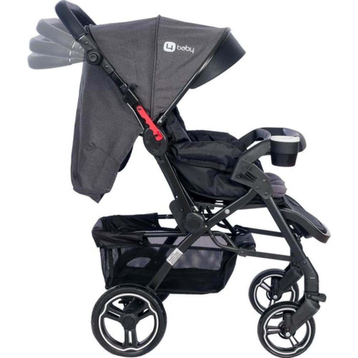 4 Baby Active Plus Çift Yönlü Bebek Arabası Gri(Yurt Dışından)