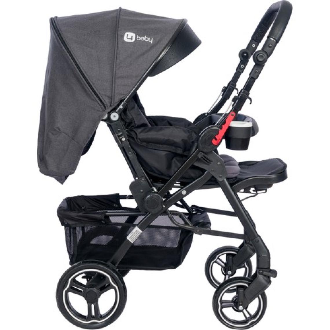 4 Baby Active Plus Çift Yönlü Bebek Arabası Gri(Yurt Dışından)