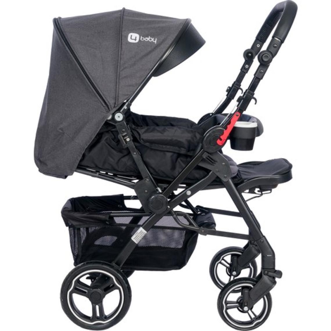 4 Baby Active Plus Çift Yönlü Bebek Arabası Gri(Yurt Dışından)