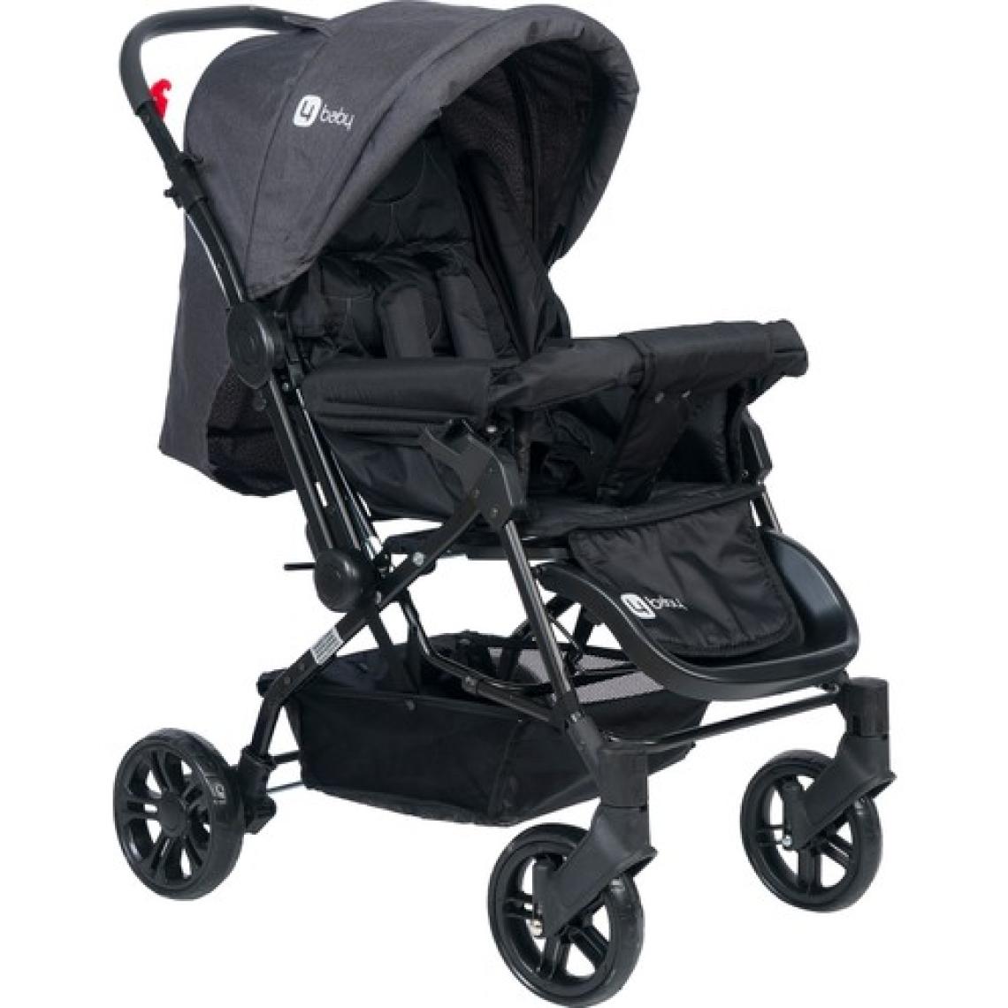 4 Baby Olympus Siyah Çift Yönlü Bebek Arabası Antrasit