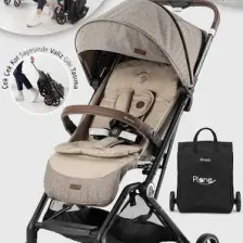 Elele Plane 2 Kabin Tipi Bebek Arabası Silver Kahverengi