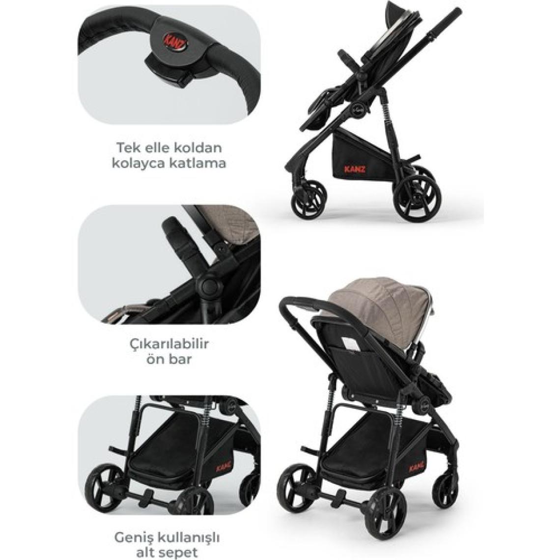 Kanz s-Go Bebek Arabası Gri
