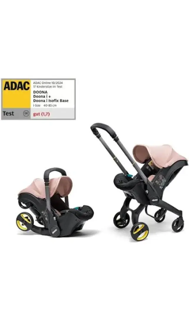Doona I Bebek Arabasına Dönüşen Tekerlekli gr 0 Ana Kucağı Oto Koltuğu - Blush Pink
