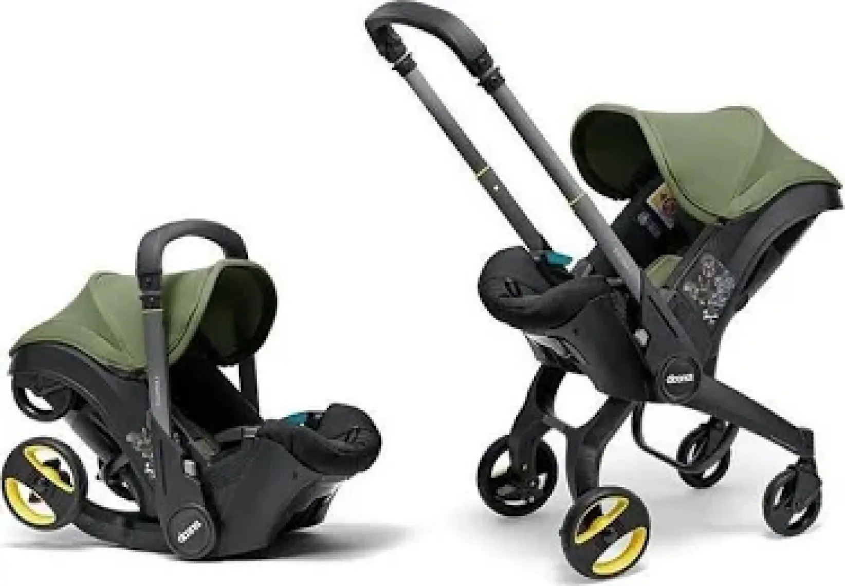 Doona İ Bebek Arabasına Dönüşen Tekerlekli Gr 0 İSize Ana Kucağı Oto Koltuğu - Desert Green