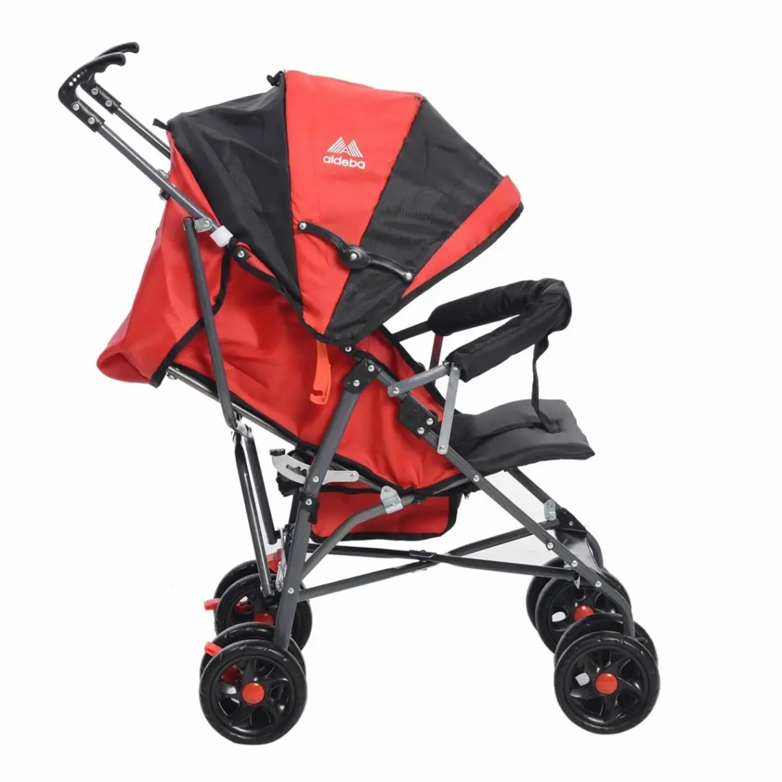 Aldeba 3018 Yarım Yatarlı Baston Bebek Arabası Kırmızı