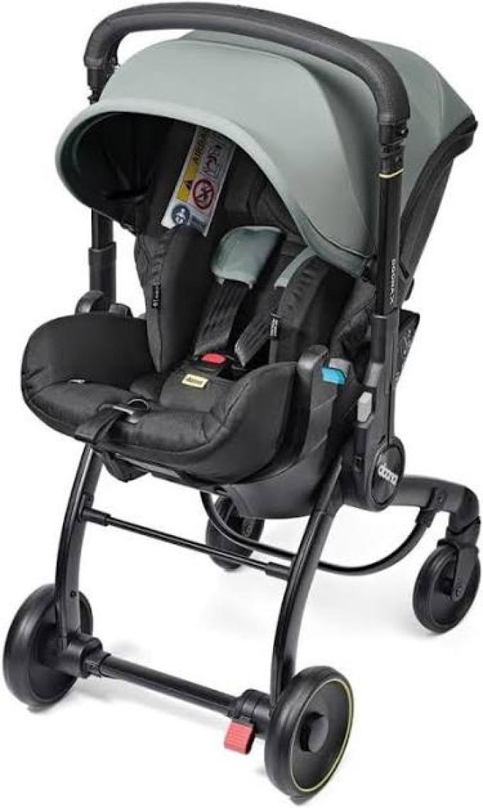 Doona X Bebek Arabasına Dönüşen Tekerlekli gr 0 I-Size 3 Yatış Pozisyonlu Ana Kucağı Oto Koltuğu Dusty Sage