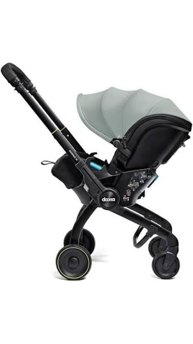 Doona X Bebek Arabasına Dönüşen Tekerlekli gr 0 I-Size 3 Yatış Pozisyonlu Ana Kucağı Oto Koltuğu Dusty Sage