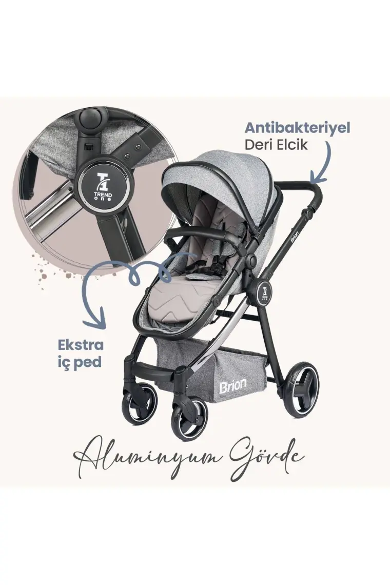 Brion Trendone Travel Sistem Bebek Arabası Antrasit