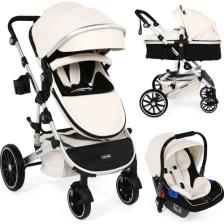 Yoyko Capsule Egg Travel Sistem Bebek Arabası Beyaz Silver