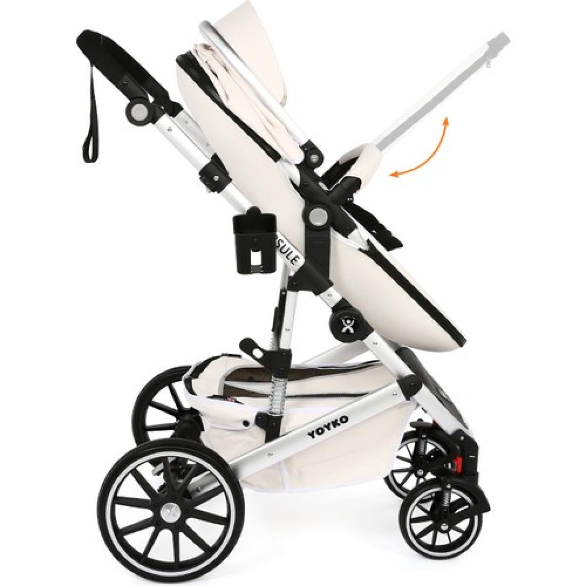 Yoyko Capsule Egg Travel Sistem Bebek Arabası Beyaz Silver