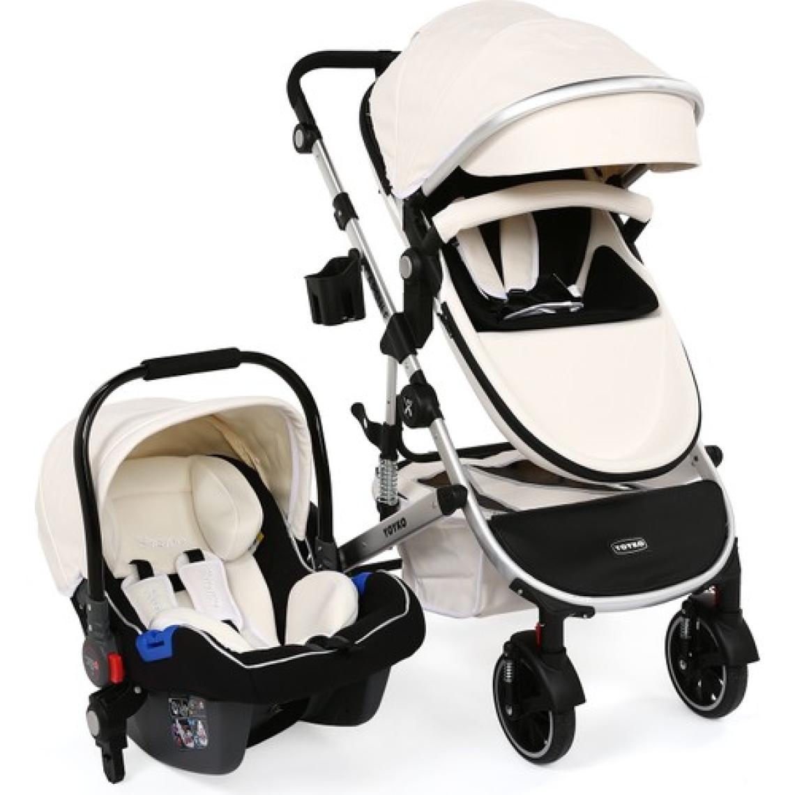 Yoyko Capsule Egg Travel Sistem Bebek Arabası Beyaz Silver